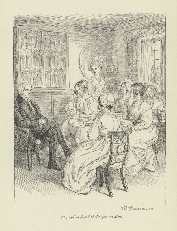 Ilustración para el arrepentimiento de Janet por George Eliot de Hugh Thomson
