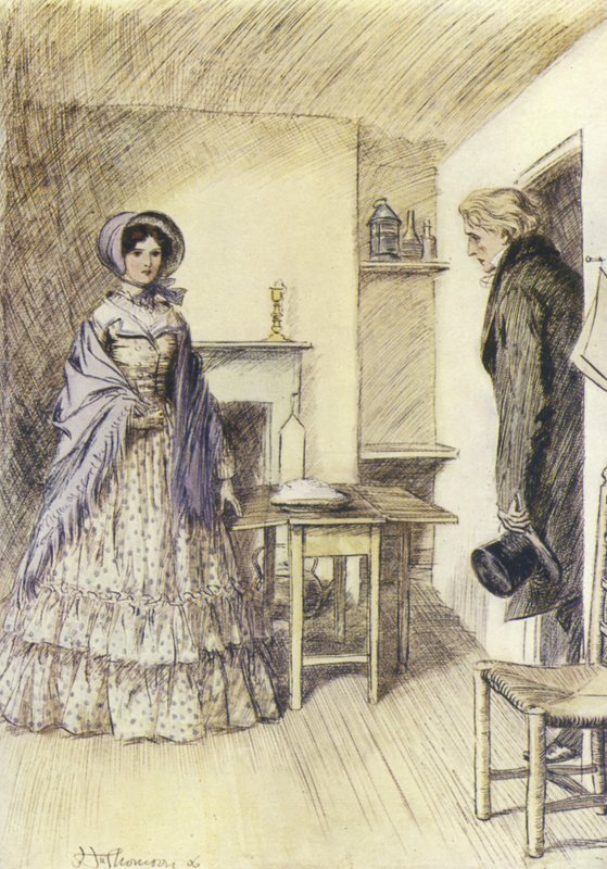 Ilustración para el arrepentimiento de Janet por George Eliot de Hugh Thomson