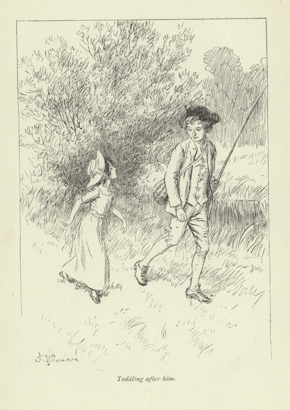 Ilustración para la historia de amor de Mr. Gilfil por George Eliot de Hugh Thomson