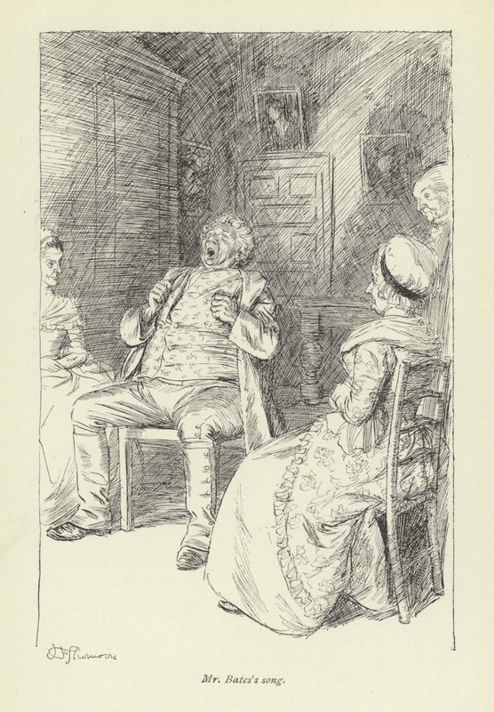 Ilustración para la historia de amor de Mr. Gilfil por George Eliot de Hugh Thomson