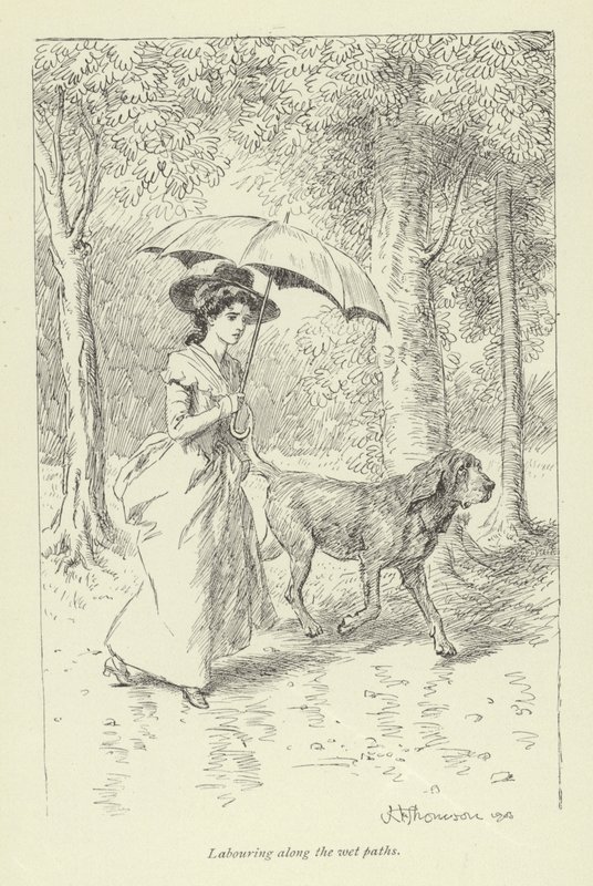 Ilustración para la historia de amor de Mr. Gilfil por George Eliot de Hugh Thomson