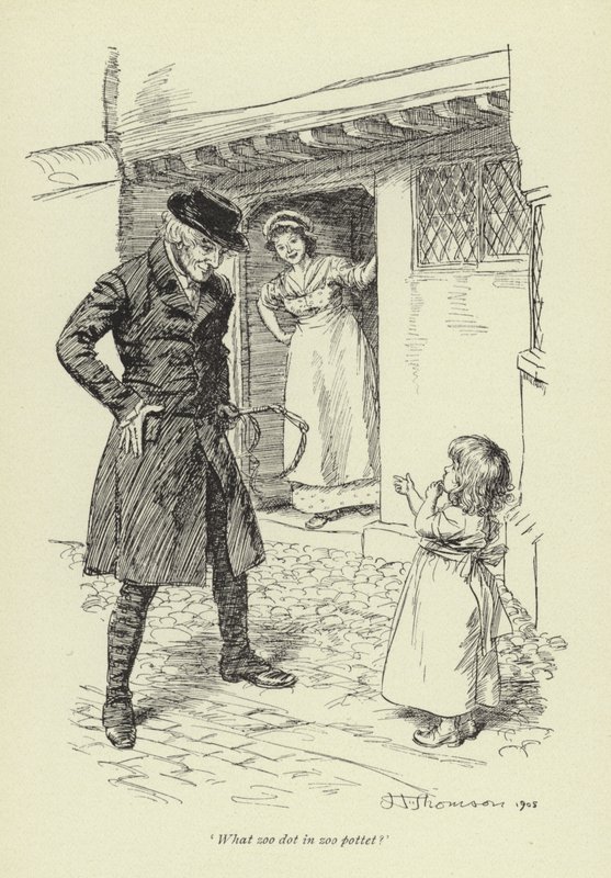 Ilustración para la historia de amor de Mr. Gilfil por George Eliot de Hugh Thomson