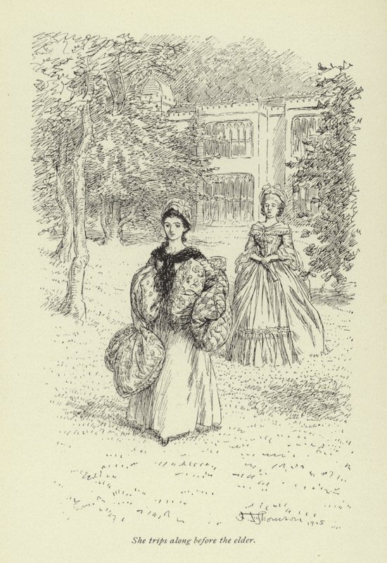 Ilustración para la historia de amor de Mr. Gilfil por George Eliot de Hugh Thomson