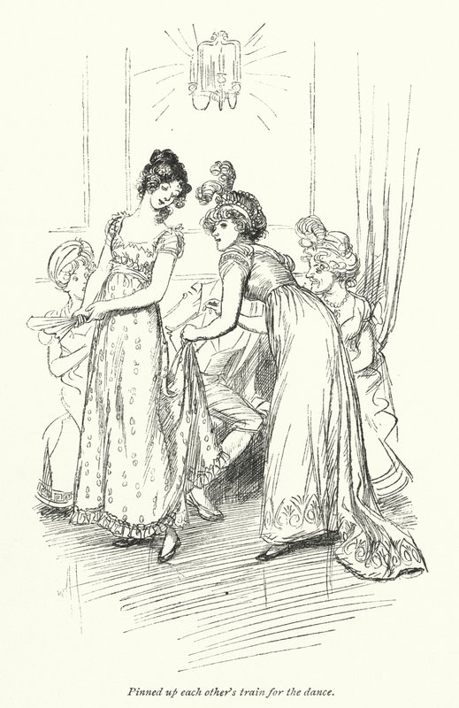 Ilustración para La Abadía de Northanger de Jane Austen de Hugh Thomson