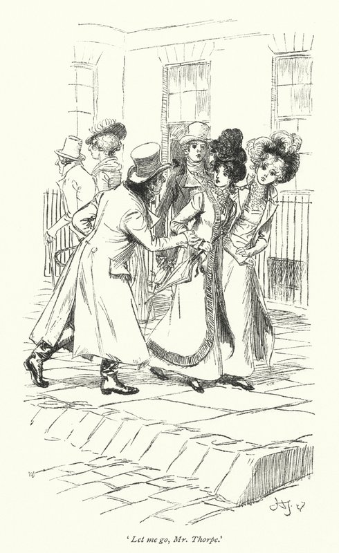 Ilustración para La abadía de Northanger de Jane Austen de Hugh Thomson