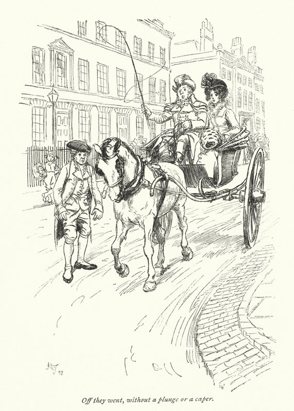 Ilustración para Northanger Abbey de Jane Austen de Hugh Thomson