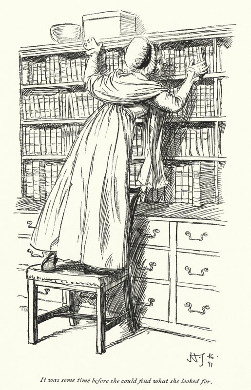 Ilustración para La abadía de Northanger de Jane Austen de Hugh Thomson