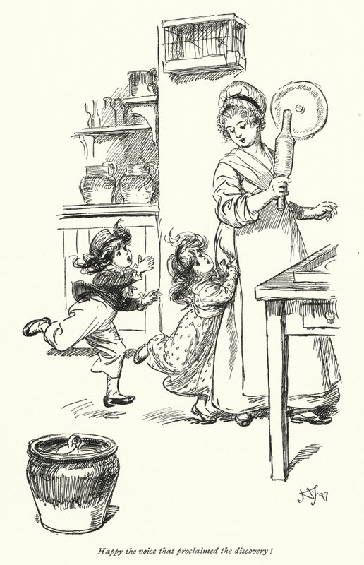 Ilustración para La abadía de Northanger de Jane Austen de Hugh Thomson