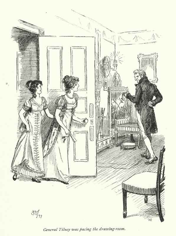 Ilustración para La abadía de Northanger de Jane Austen de Hugh Thomson
