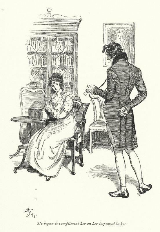 Ilustración para Persuasión de Jane Austen de Hugh Thomson