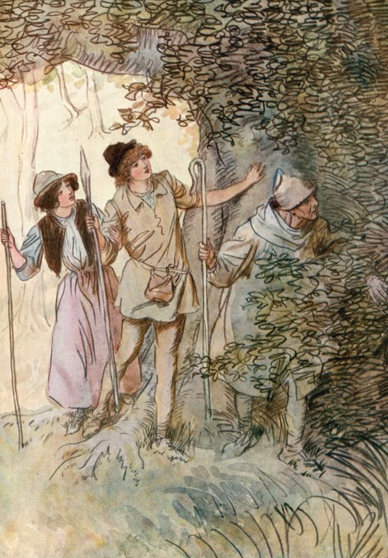 Ilustración para Como gustéis de Shakespeare de Hugh Thomson