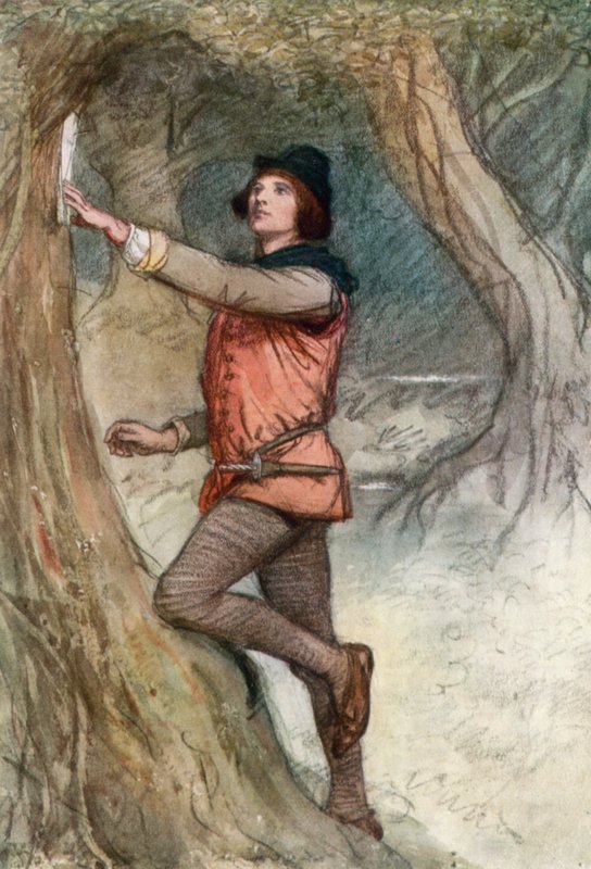 Ilustración de Como gustéis de Shakespeare de Hugh Thomson