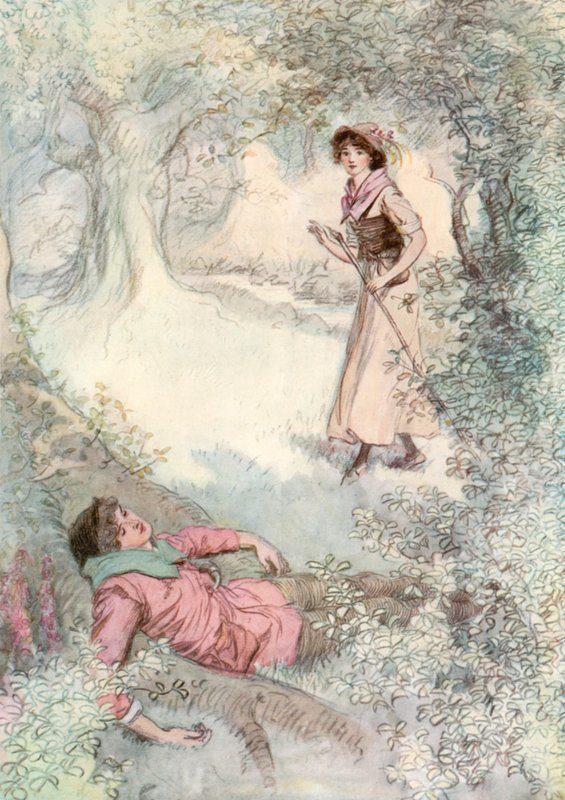 Ilustración de Como gustéis de Shakespeare de Hugh Thomson