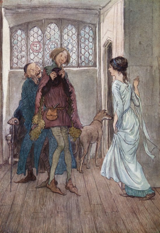 Ilustración para Las Alegres Comadres de Windsor de Hugh Thomson
