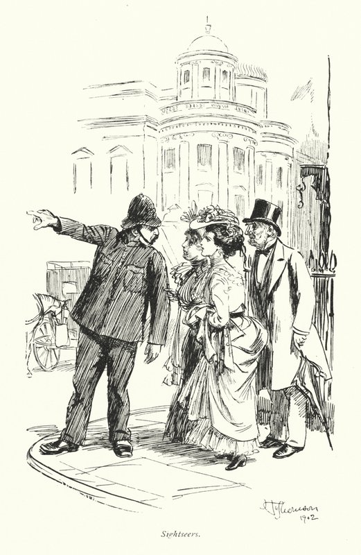 Londres: Sightseers (litografía en color) de Hugh Thomson
