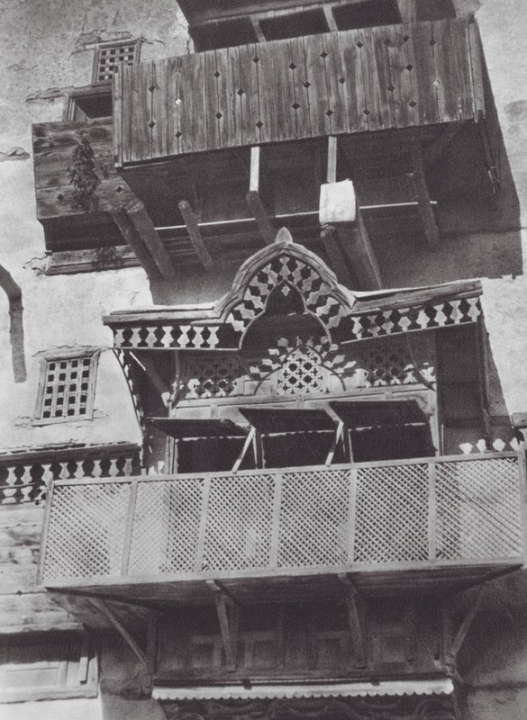 África: Mirador de madera en Suakin (foto en blanco y negro) de Hugo Adolf Bernatzik
