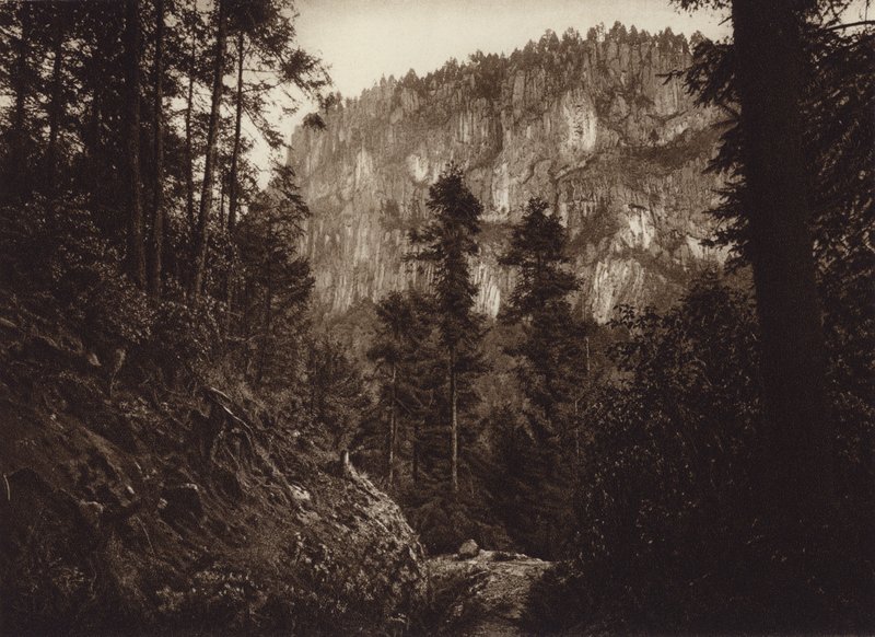 Mexico: La Canada, Contreras, D F (b/w photo) de Hugo Brehme