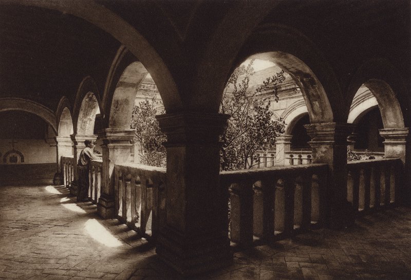 Mexico: Monasterio Churubusco (b/w photo) de Hugo Brehme
