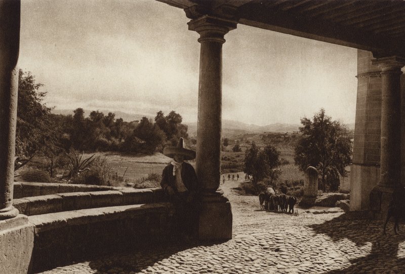 Mexico: San Esteban, Los alrededores de la capital Mejico (b/w photo) de Hugo Brehme