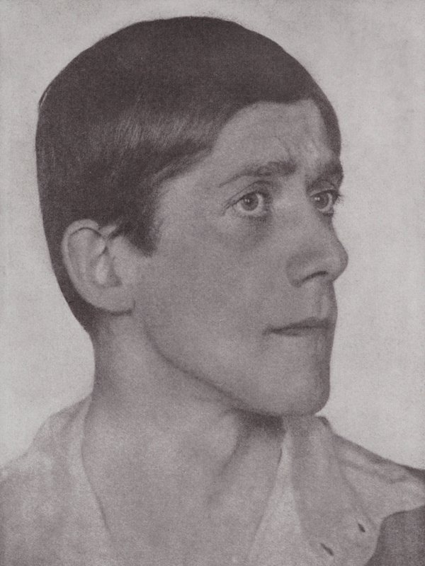 Oskar Kokoschka, artista y escritor austriaco (fotografía en blanco y negro) de Hugo Erfurth