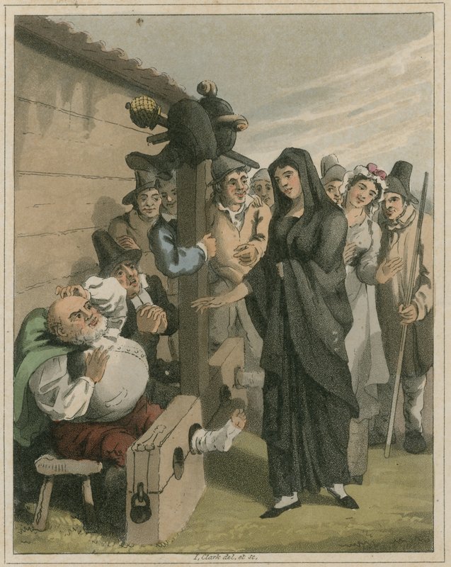 Ilustración de Hudibras por Samuel Butler de I Clark