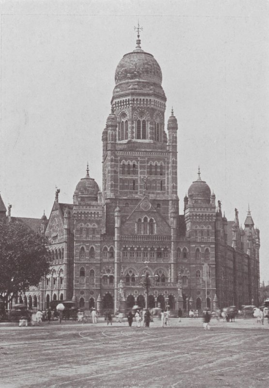 Bombay / Mumbai: La Oficina Municipal (foto b/n) de Indian photographer