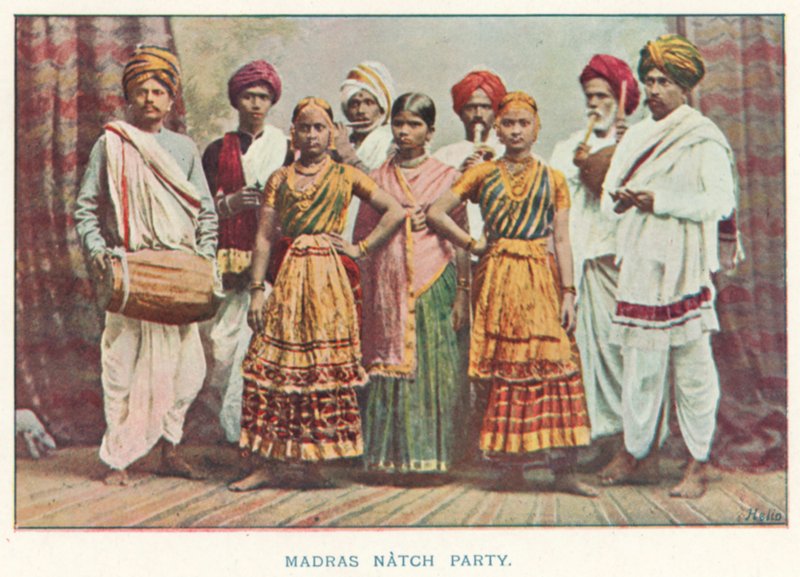 Nativos Indios: Fiesta de Natch en Madrás (foto coloreada) de Indian photographer
