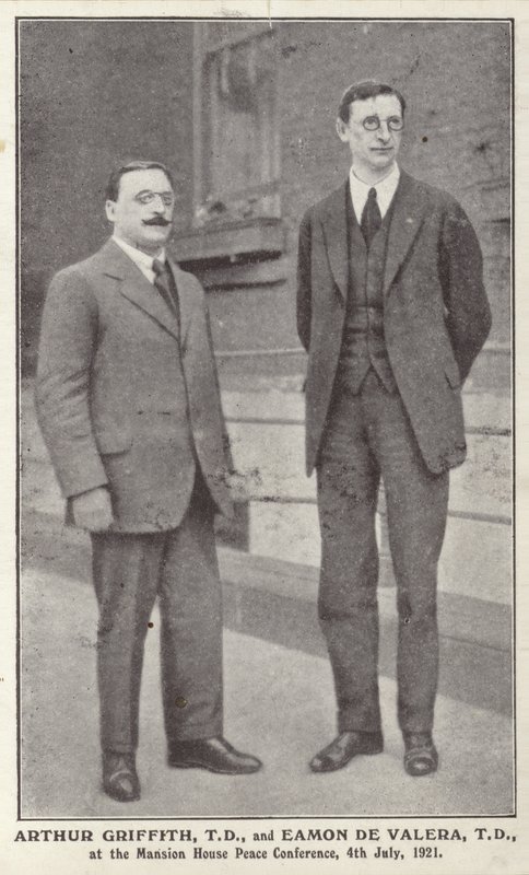 Arthur Griffith y Eamon de Valera de Irish Photographer