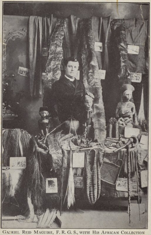 Gabriel Reid Maguire, explorador irlandés, con su colección africana de Irish Photographer