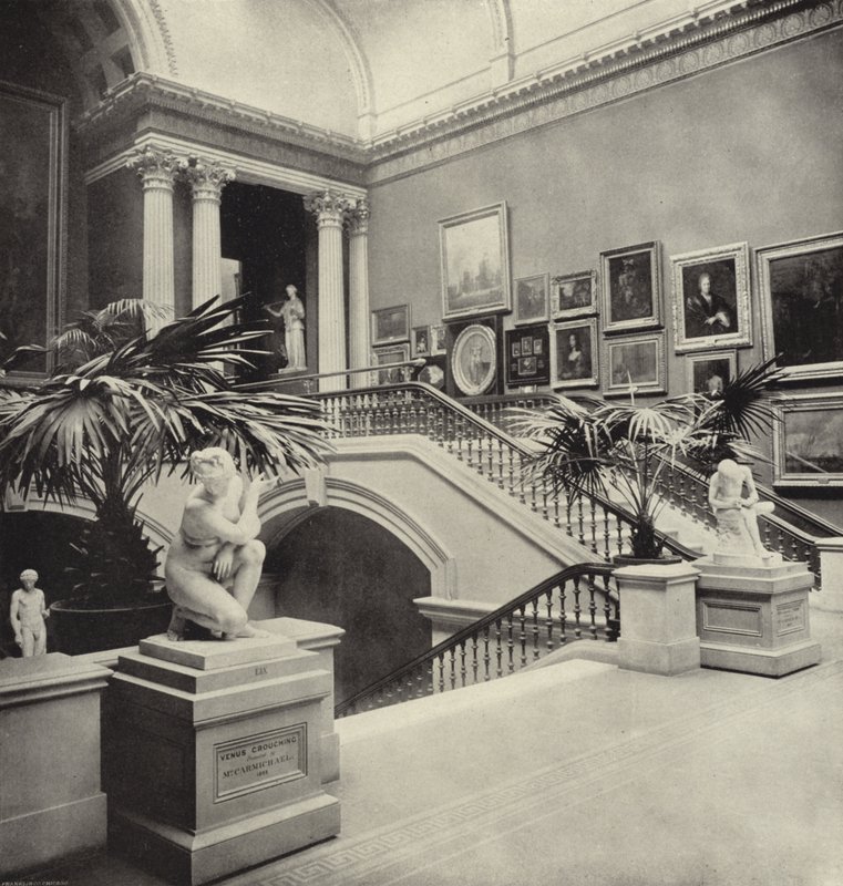 Escalera de la Galería Nacional, Dublín de Irish Photographer