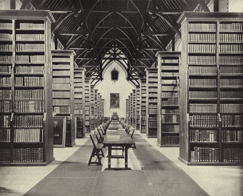 La biblioteca, Colegio de Maynooth (foto en blanco y negro) de Irish Photographer