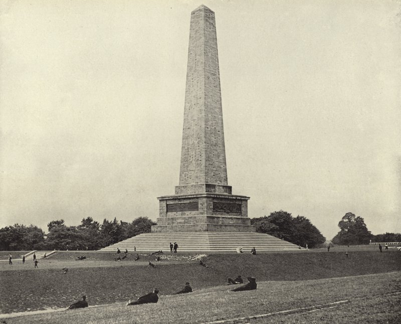 El Testimonial de Wellington, Phoenix Park (foto en blanco y negro) de Irish Photographer