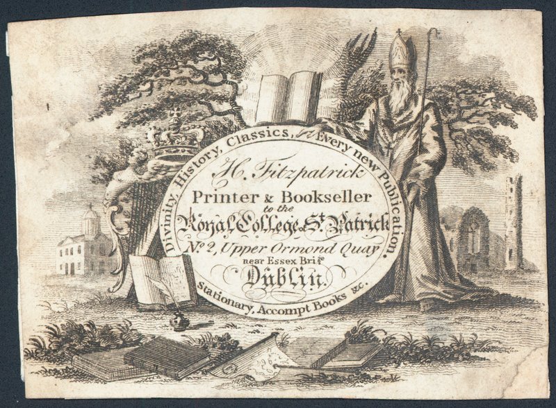 Tarjeta comercial, H Fitzpatrick de Irish School