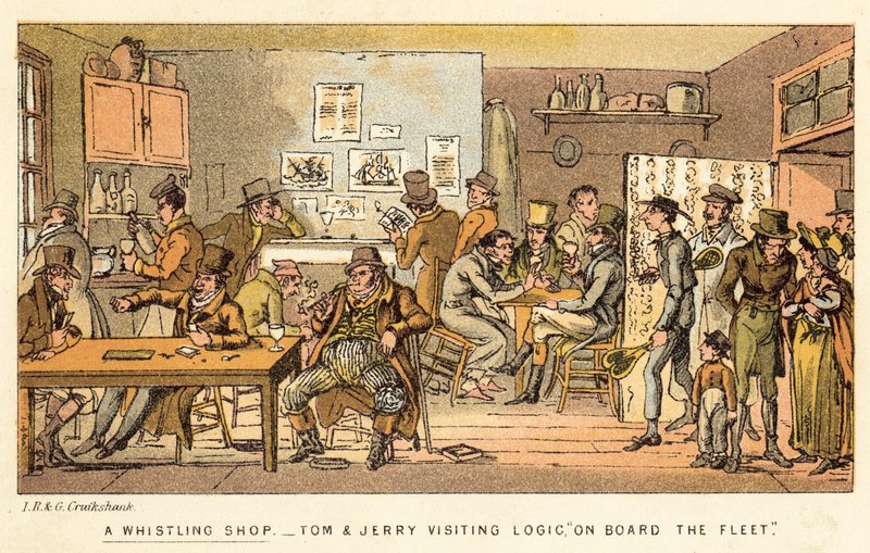 Una Tienda de Silbidos de Isaac, Robert and George Cruikshank