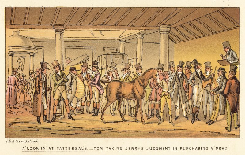 Una mirada en Tattersals de Isaac, Robert and George Cruikshank