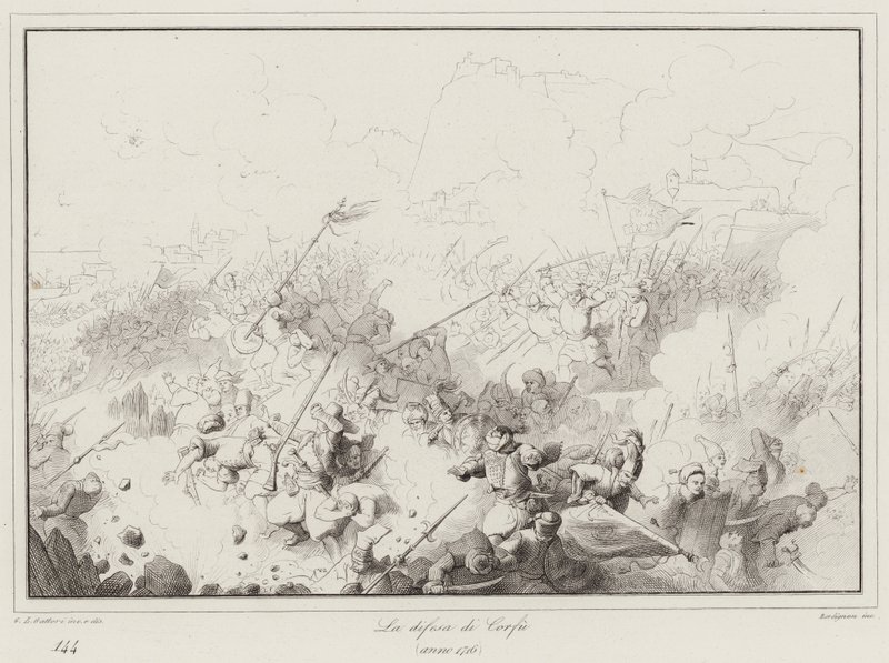 La defensa de Corfú, 1716 de Italian School