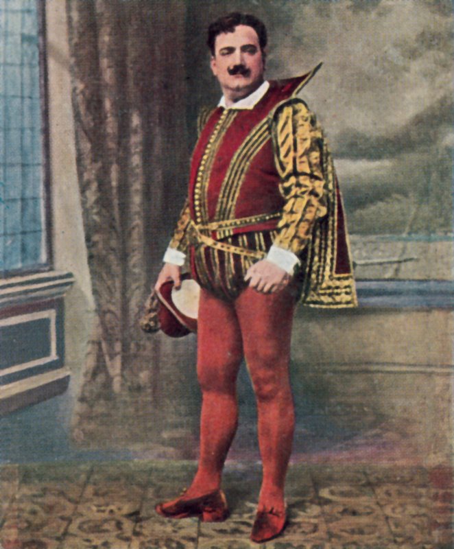 Enrico Caruso, cantante de ópera italiano (foto en color) de Italian Photographer