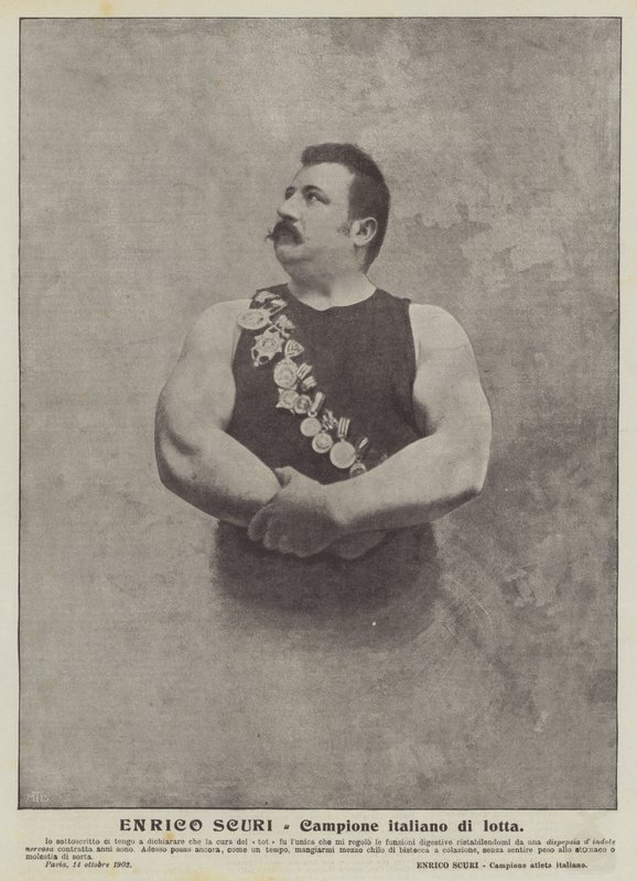 Enrico Scuri, campeón italiano de lucha de Italian Photographer