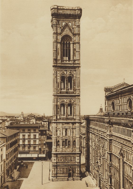 Firenze / Florencia: Catedral, El Campanile, Giotto (fotografía en b/n) de Italian Photographer