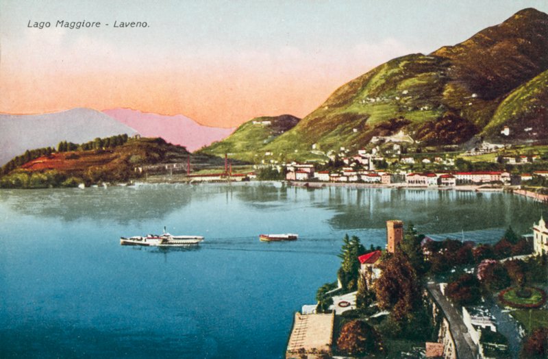 Lago Mayor, Laveno (foto en color) de Italian Photographer