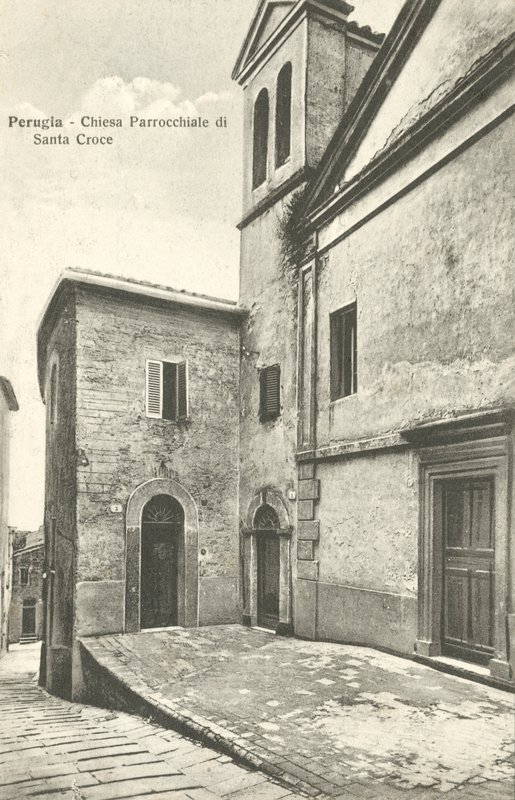 Perugia: Iglesia parroquial de la Santa Croce (foto b/n) de Italian Photographer