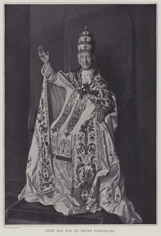 El Papa León XIII en el Trono Papal de Italian Photographer
