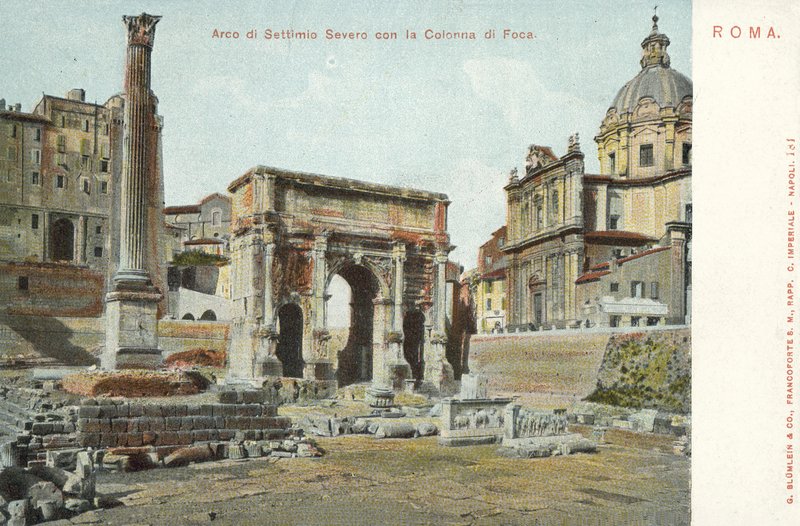 Roma, Italia, Arco de Septimio Severo, La Columna de Foca de Italian Photographer
