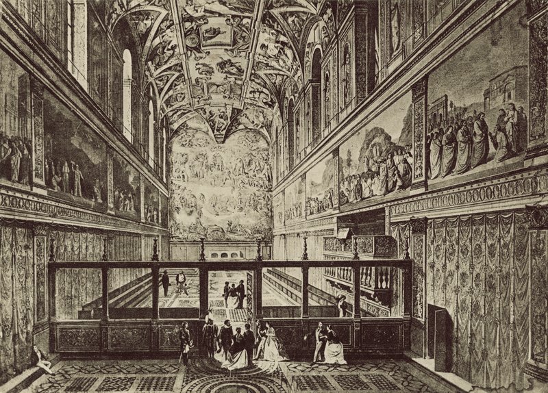 Capilla Sixtina construida en el siglo XV, por J de Dolci de Italian Photographer