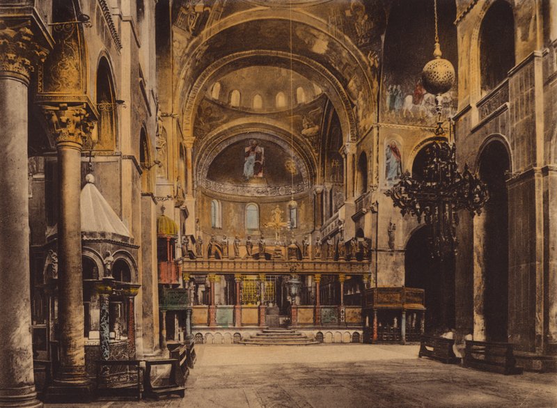 Venezia / Venecia: Interior de la iglesia de San Marcos (foto en color) de Italian Photographer