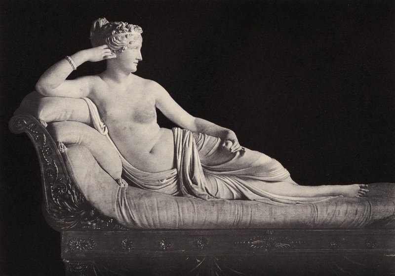 Villa Umberto I, Museo Borghese, Pauline Borghese hermana de Napoleón I (foto b/n) de Italian Photographer