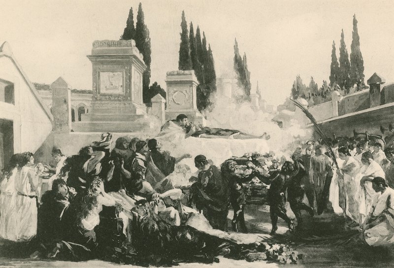Un funeral en el Ustrinum de Italian School