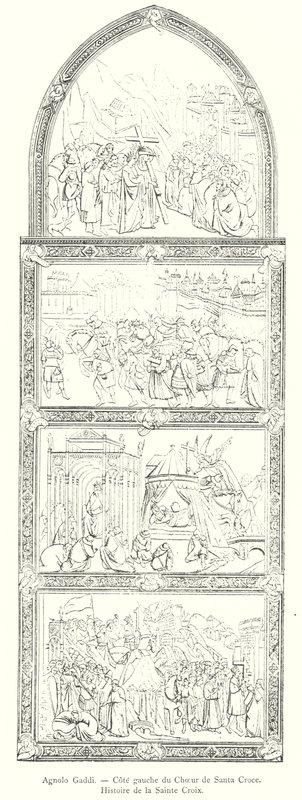 Agnolo Gaddi, Cote gauche du Choeur de Santa Croce, Histoire de la Sainte Croix de Italian School