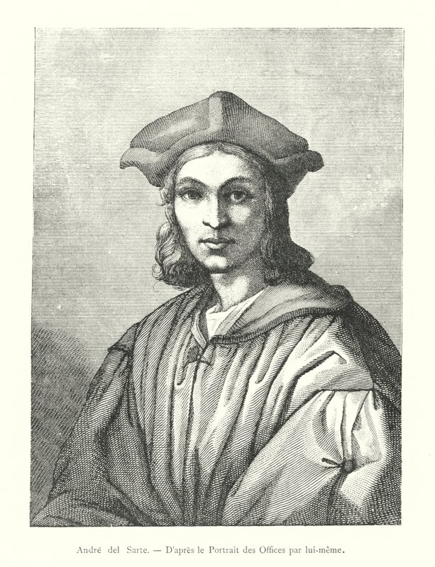 Andre del Sarte, según el Retrato de los Oficios por él mismo de Italian School