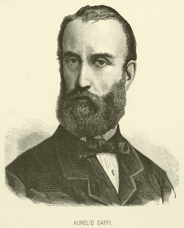 Aurelio Saffi (grabado) de Italian School